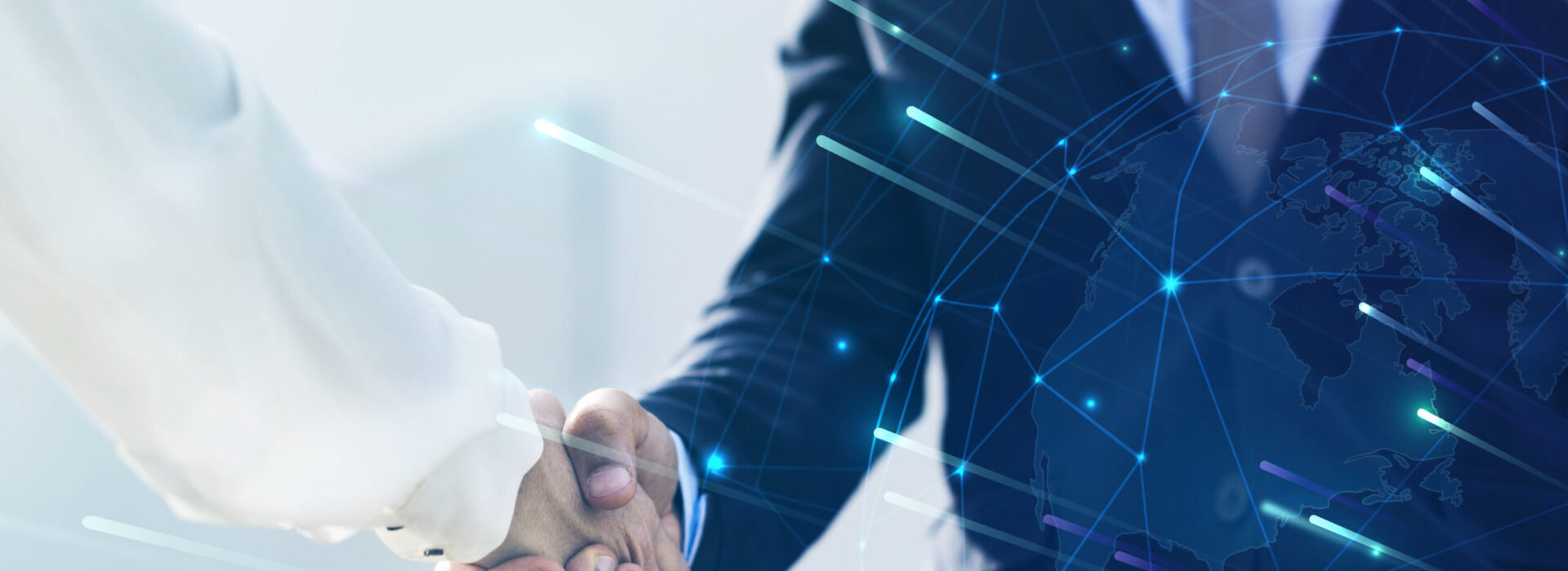 Corporate business handshake between partners